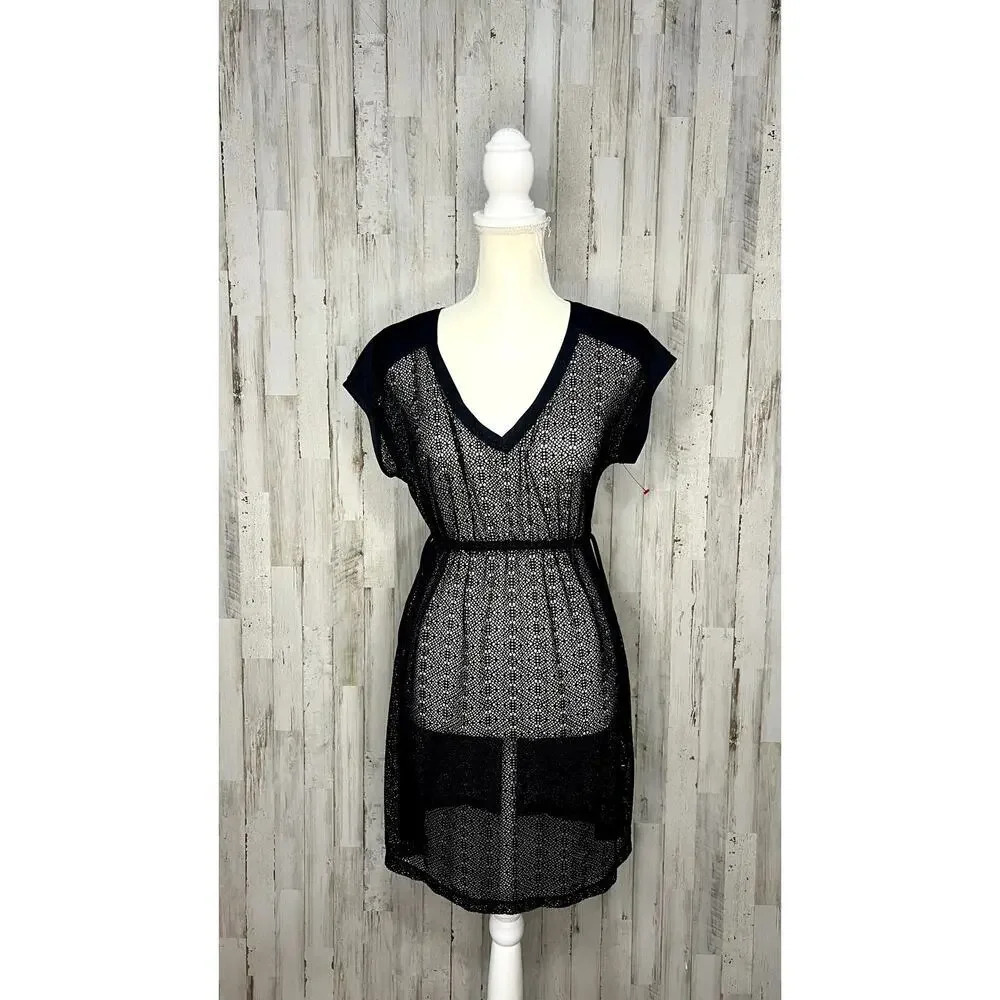 PrAna Women's Black Mesh Swim Cover-Up Dress‎ Size Medium